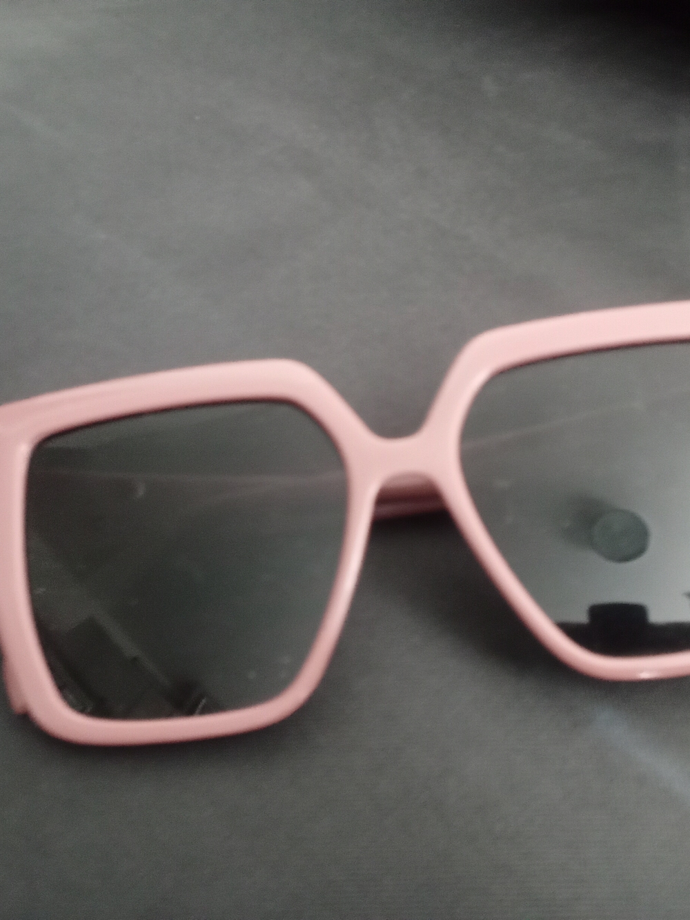 Pink Retro Rectangle Women's Sunglasses - Picture 2 of 2